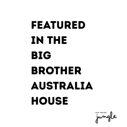 Text indicating feature in 'The Big Brother Australia House' with 'The Inside Jungle' logo.
