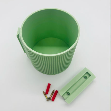 The Brunswick Wall Mounted Pot Planter Matte Mint Green // 2 Sizes // Screw Mounted // No Drainage