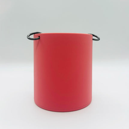 Matte Coral Pink Hanging Planter, Available in 5 Sizes, No Drainage, 18'' Black Chain