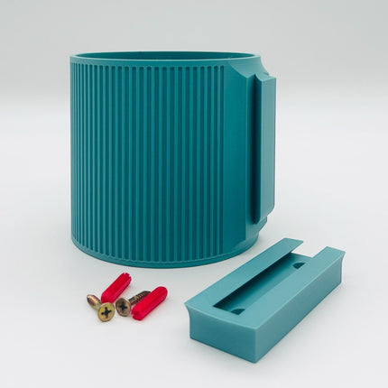The Brunswick Wall Mounted Pot Planter in Teal // 2 Sizes // Screw Mounted // No Drainage