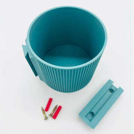 The Brunswick Wall Mounted Pot Planter in Teal // 2 Sizes // Screw Mounted // No Drainage