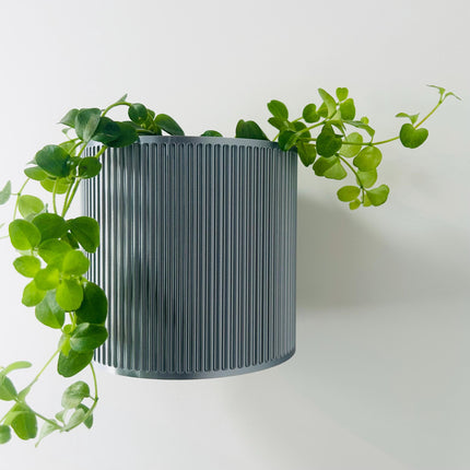 The Brunswick Wall Mounted Pot Planter Metallic Silver // 2 Sizes // Screw Mounted // No Drainage