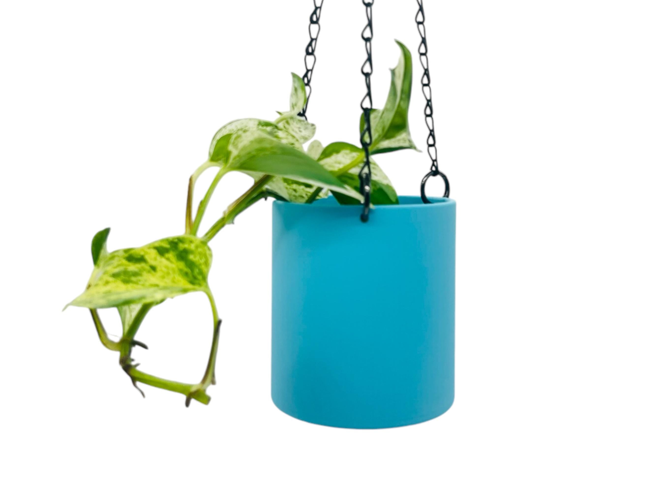turquoise hanging planter Matte Turquoise Hanging Planter, No Drainage, 5 Sizes, 18