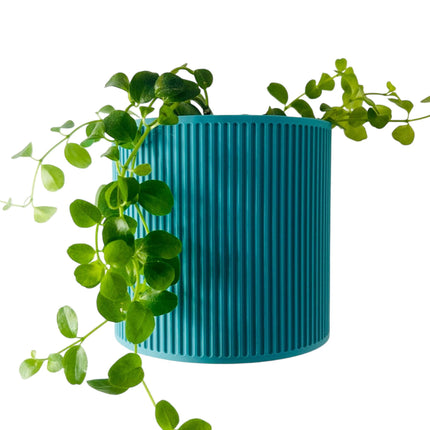 The Brunswick Wall Mounted Pot Planter in Teal // 2 Sizes // Screw Mounted // No Drainage