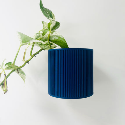 The Brunswick Wall Mounted Pot Planter Matte Navy // 2 Sizes // Screw Mounted // No Drainage