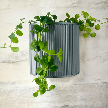 The Brunswick Wall Mounted Pot Planter Metallic Silver // 2 Sizes // Screw Mounted // No Drainage
