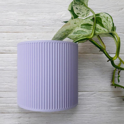The Brunswick Wall Mounted Pot Planter in Lavender Purple / 2 Sizes / Screw Mounted / No Drainage /