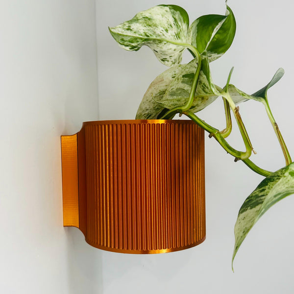 The Brunswick Metallic Wall Mounted Planter / No Drainage – The