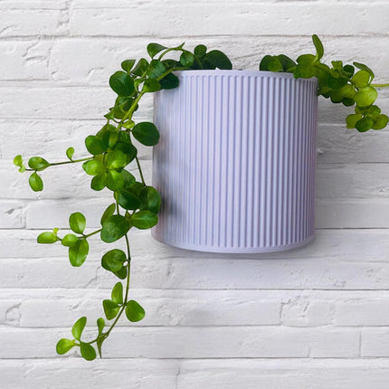 The Brunswick Wall Mounted Pot Planter in Lavender Purple / 2 Sizes / Screw Mounted / No Drainage /