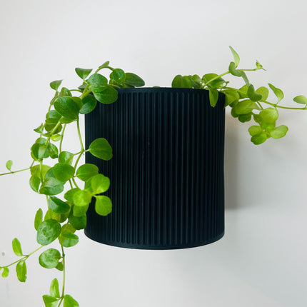 The Brunswick Wall Mounted Pot Planter in Black// With Drainage Holes // Screw Mounted // 2 Sizes