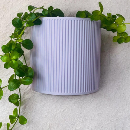 The Brunswick Wall Mounted Pot Planter in Lavender Purple / 2 Sizes / Screw Mounted / No Drainage /